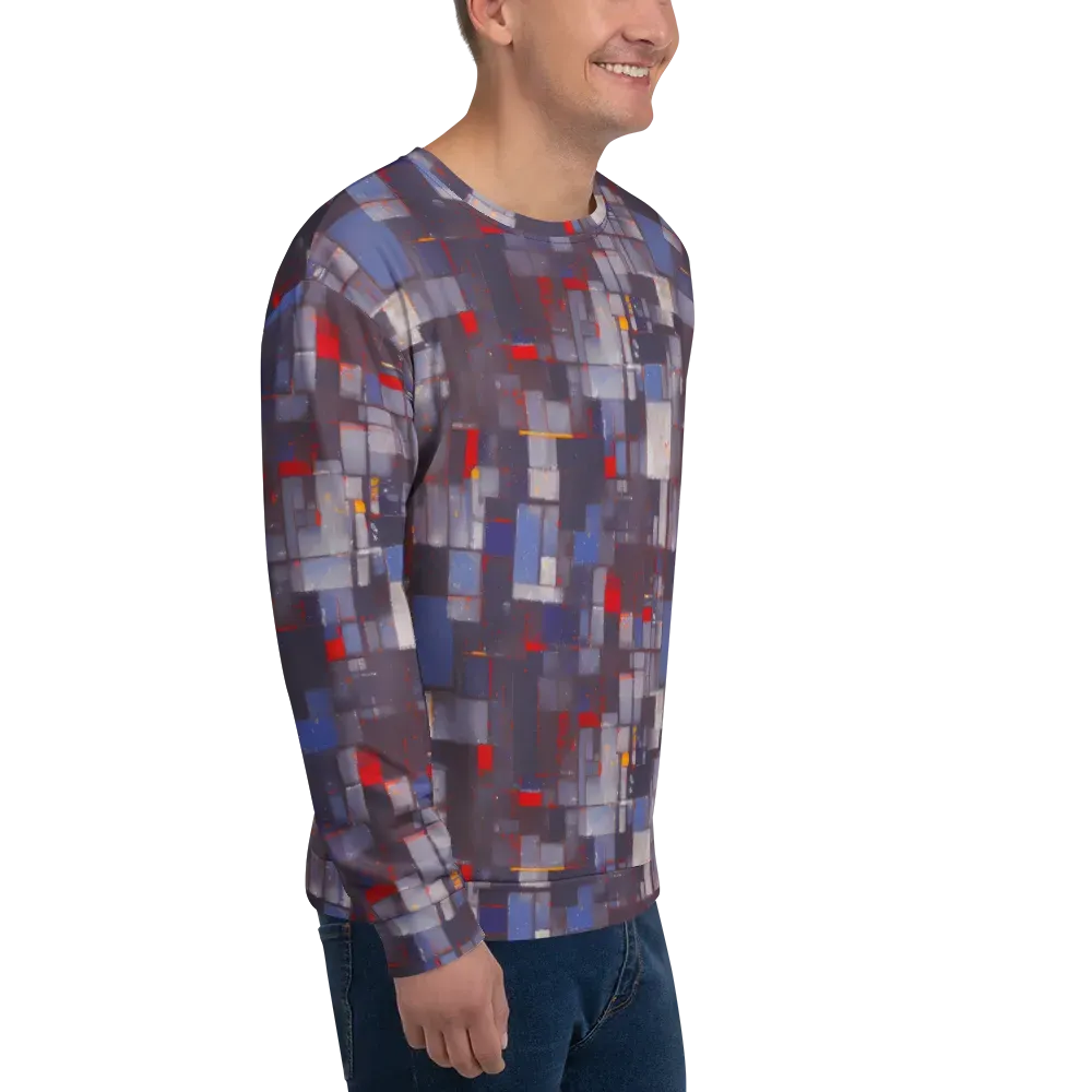 Cubist Rhythm on Sweatshirt — Right Front