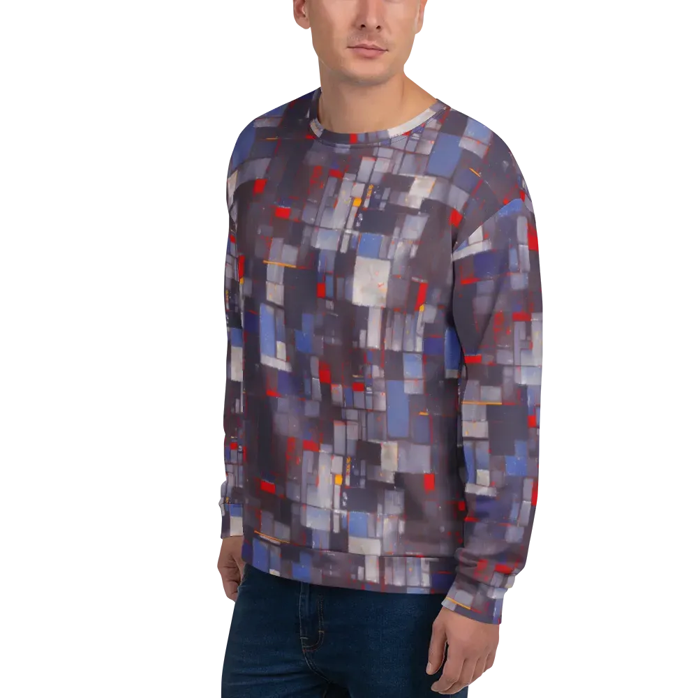 Cubist Rhythm on Sweatshirt — Left Front
