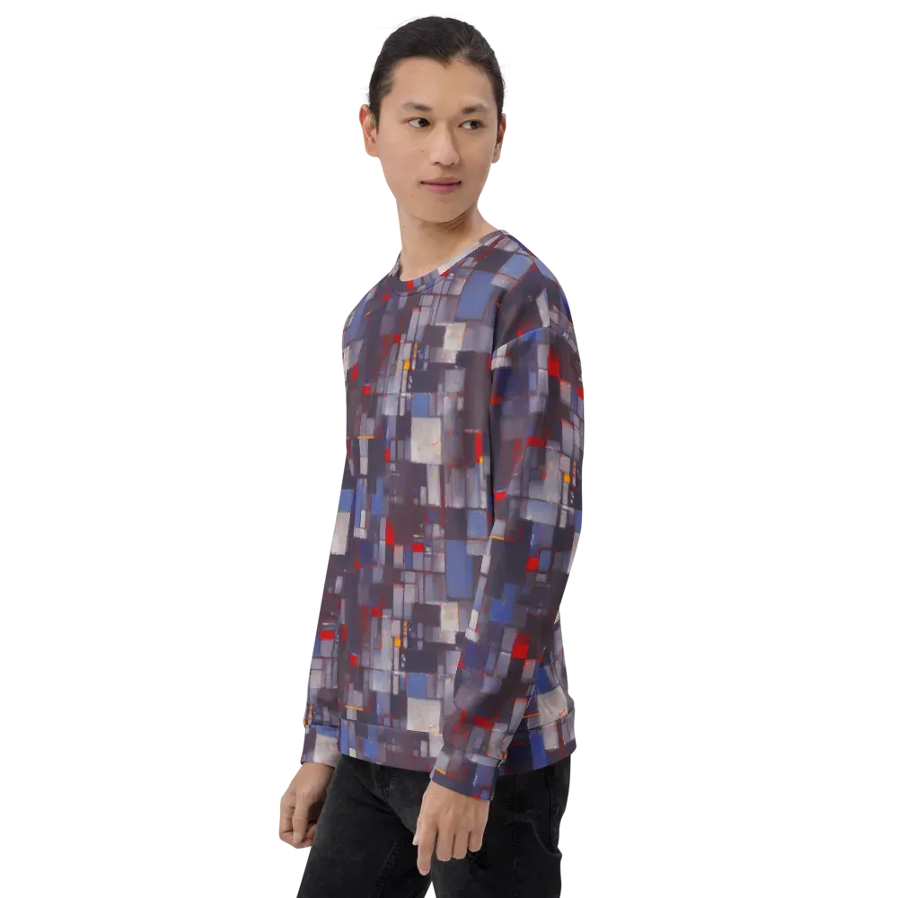 Cubist Rhythm on Sweatshirt — Left Front