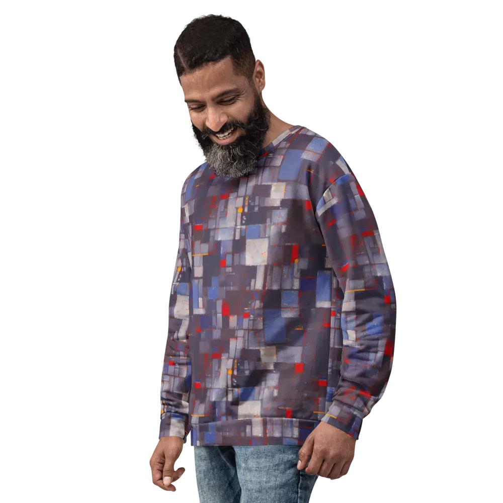Cubist Rhythm on Sweatshirt — Left Front