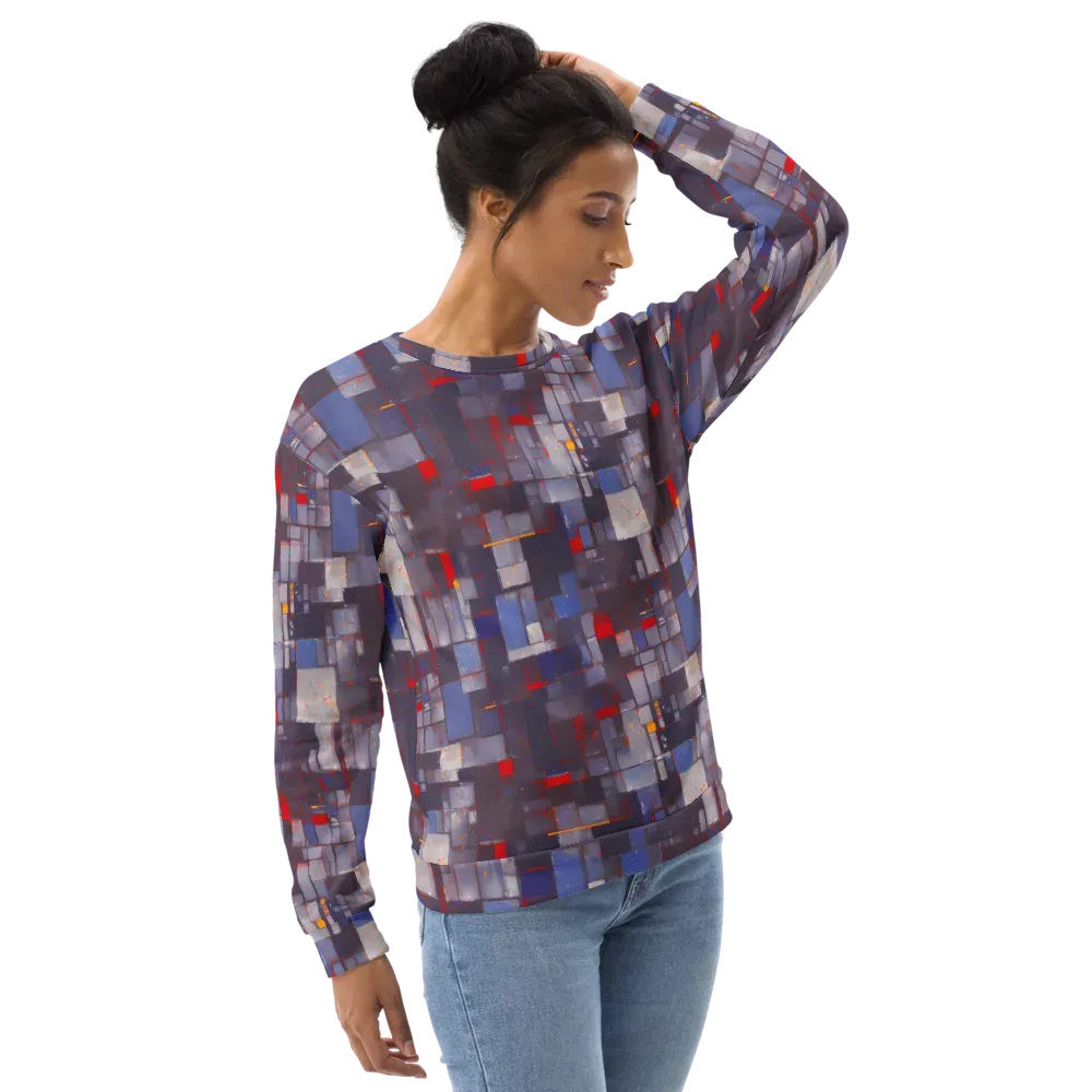 Cubist Rhythm on Sweatshirt — Right Front