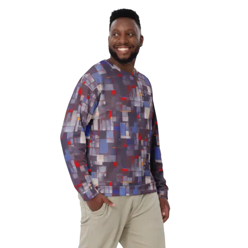 Cubist Rhythm on a Sweatshirt