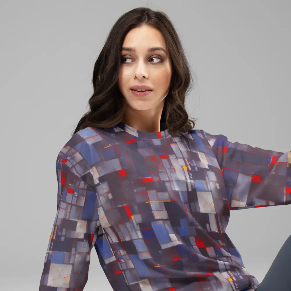 Cubist Rhythm on Sweatshirt — Right Front