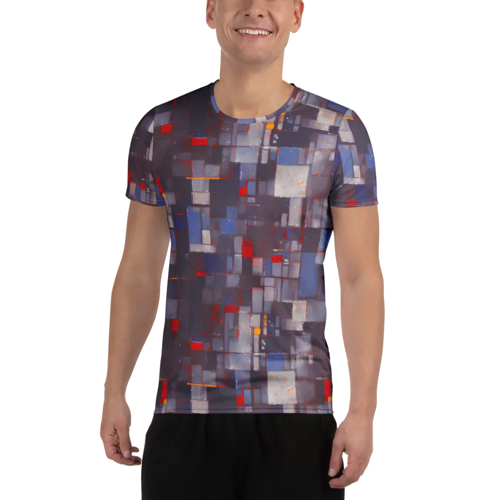 Cubist Rhythm on Men's Athletic T-Shirt — Front