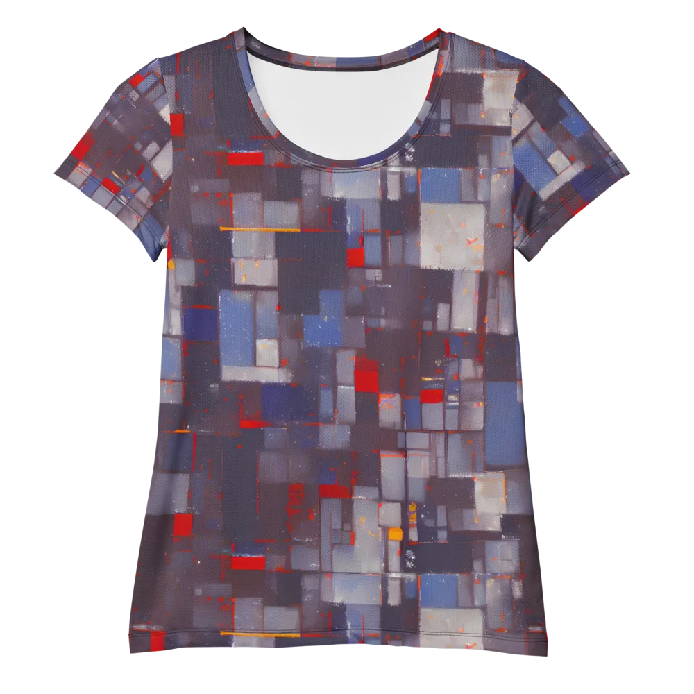 Cubist Rhythm on Women's Athletic T-Shirt — Front