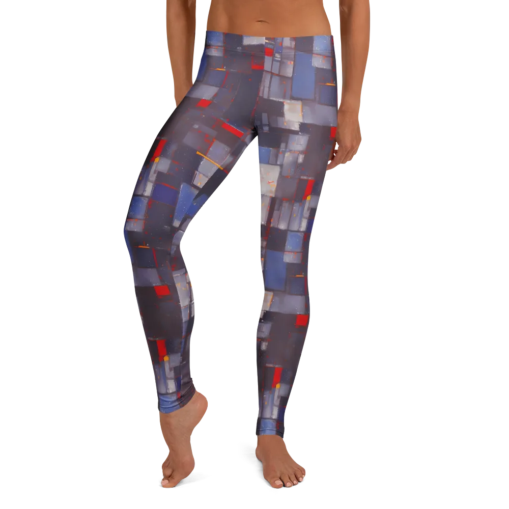 Cubist Rhythm on Leggings — Front