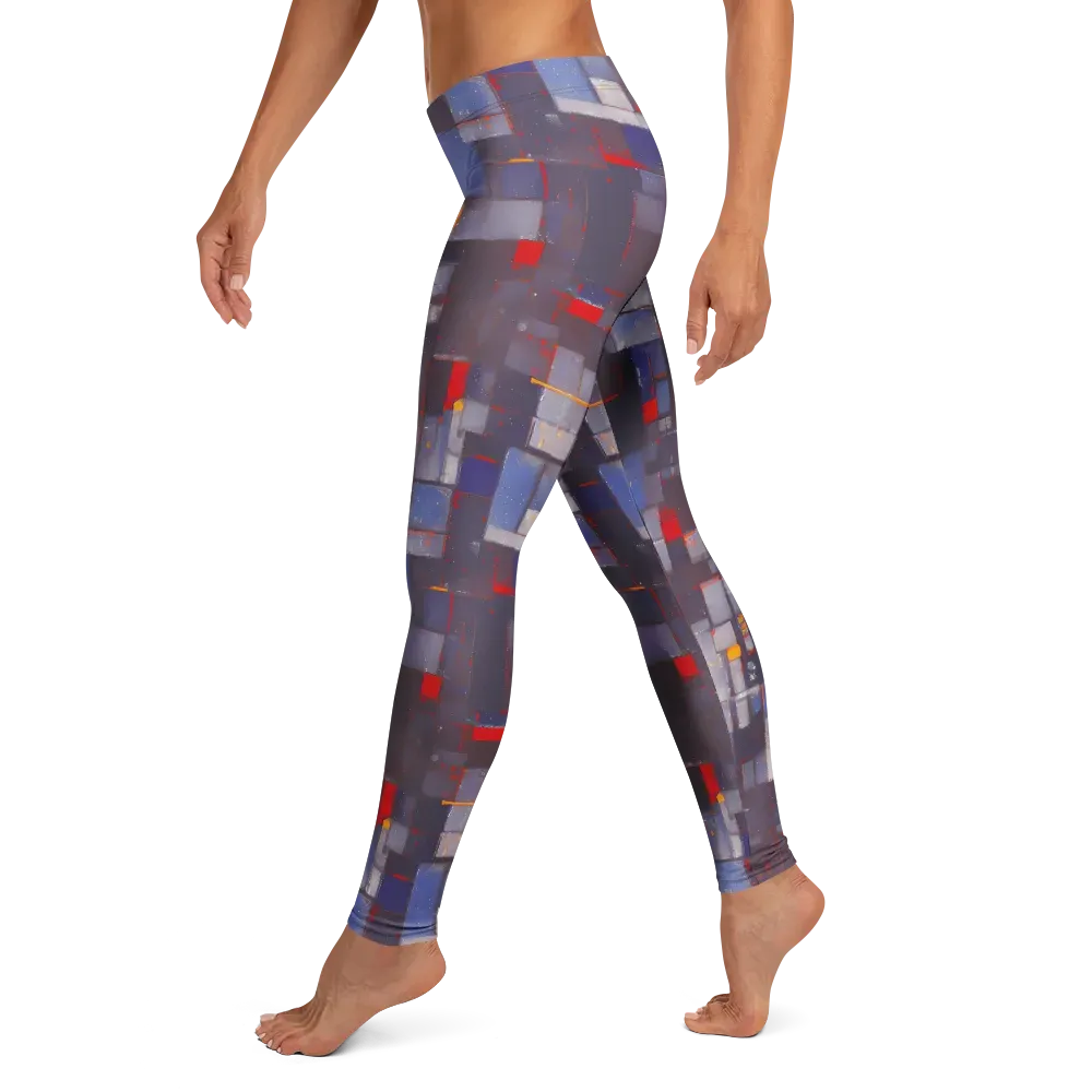 Cubist Rhythm on Leggings — Left