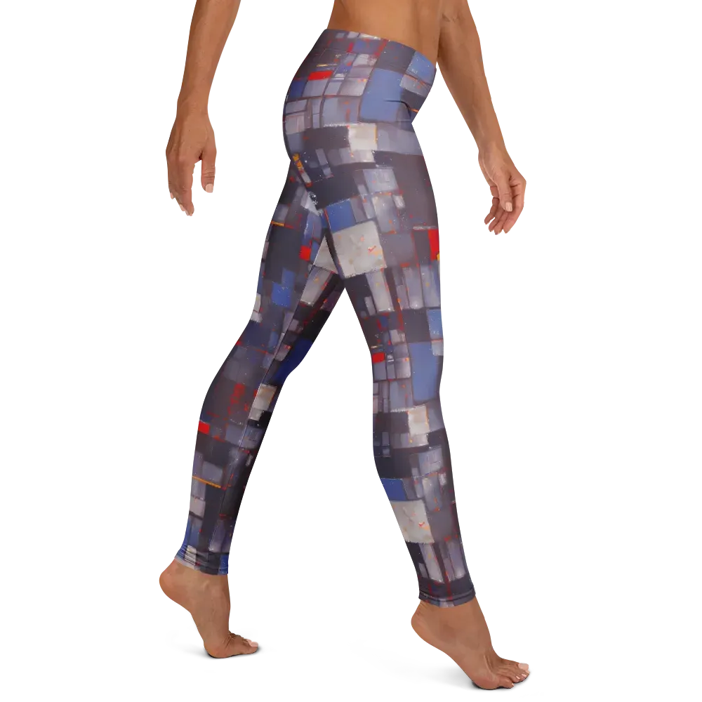 Cubist Rhythm on Leggings — Right