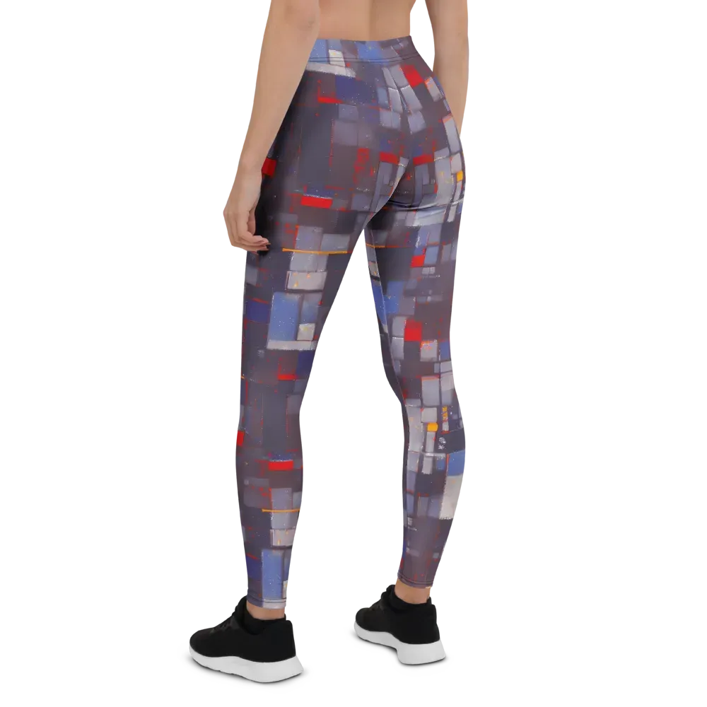 Cubist Rhythm on Leggings — Back
