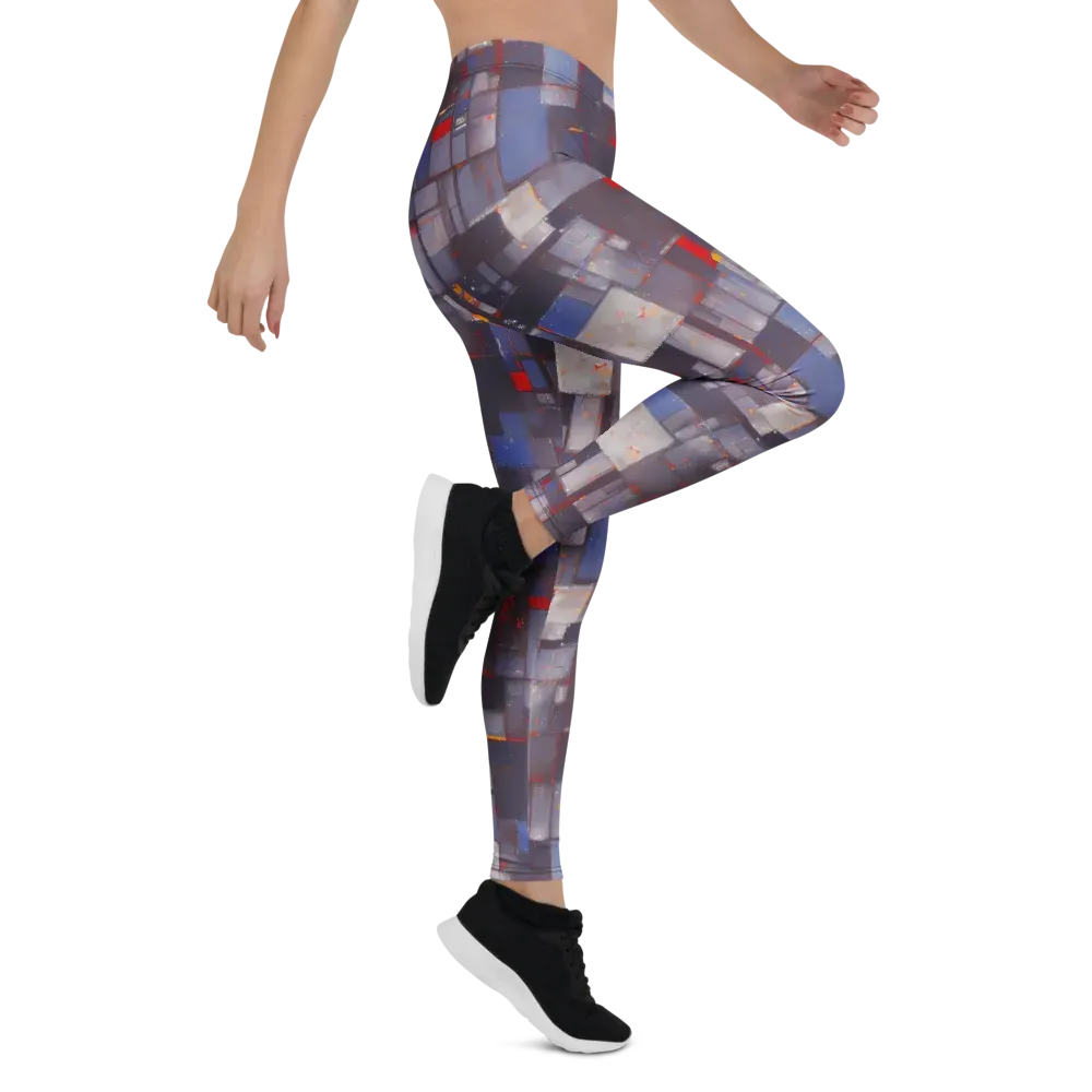 Cubist Rhythm on Leggings — Right