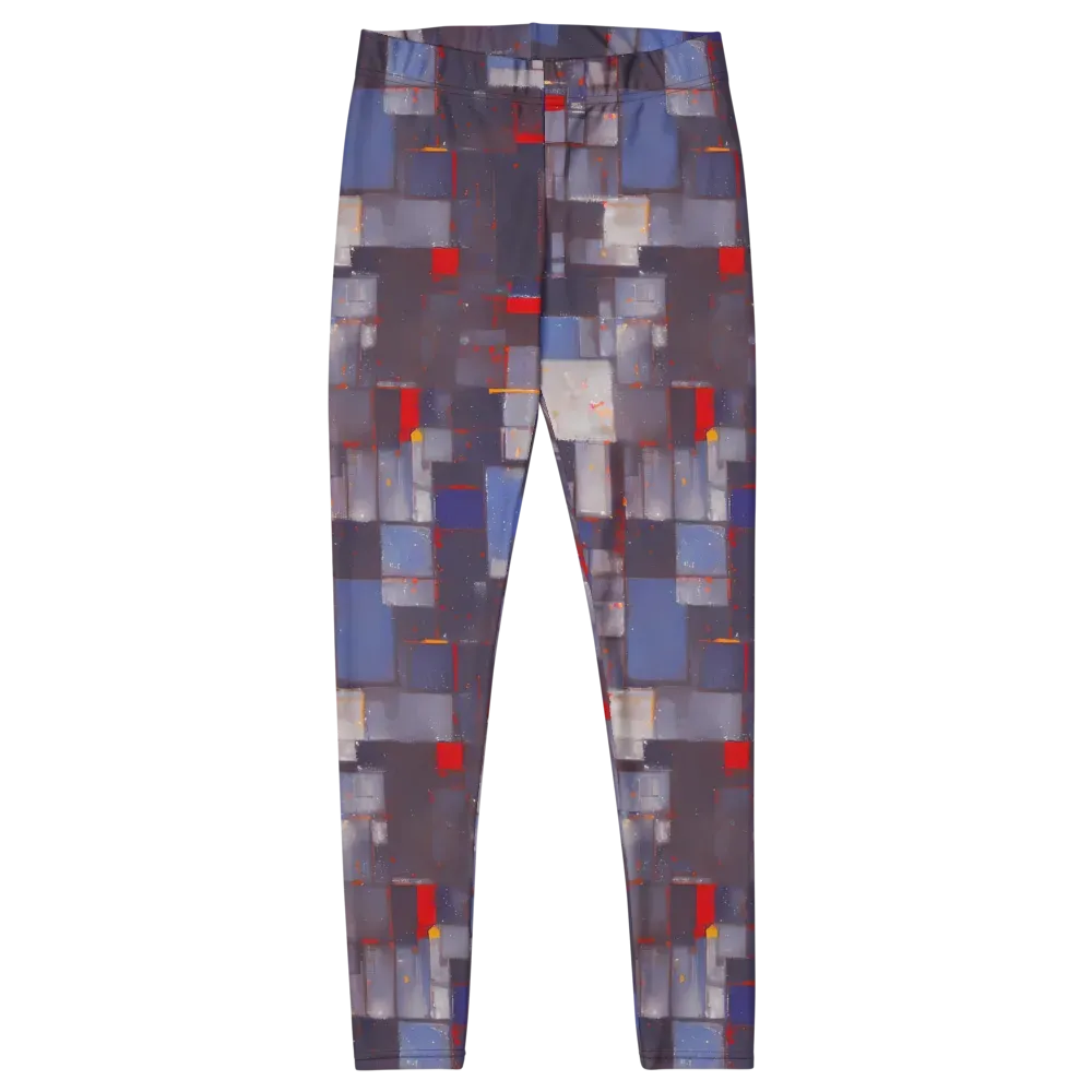 Cubist Rhythm on Leggings — Front