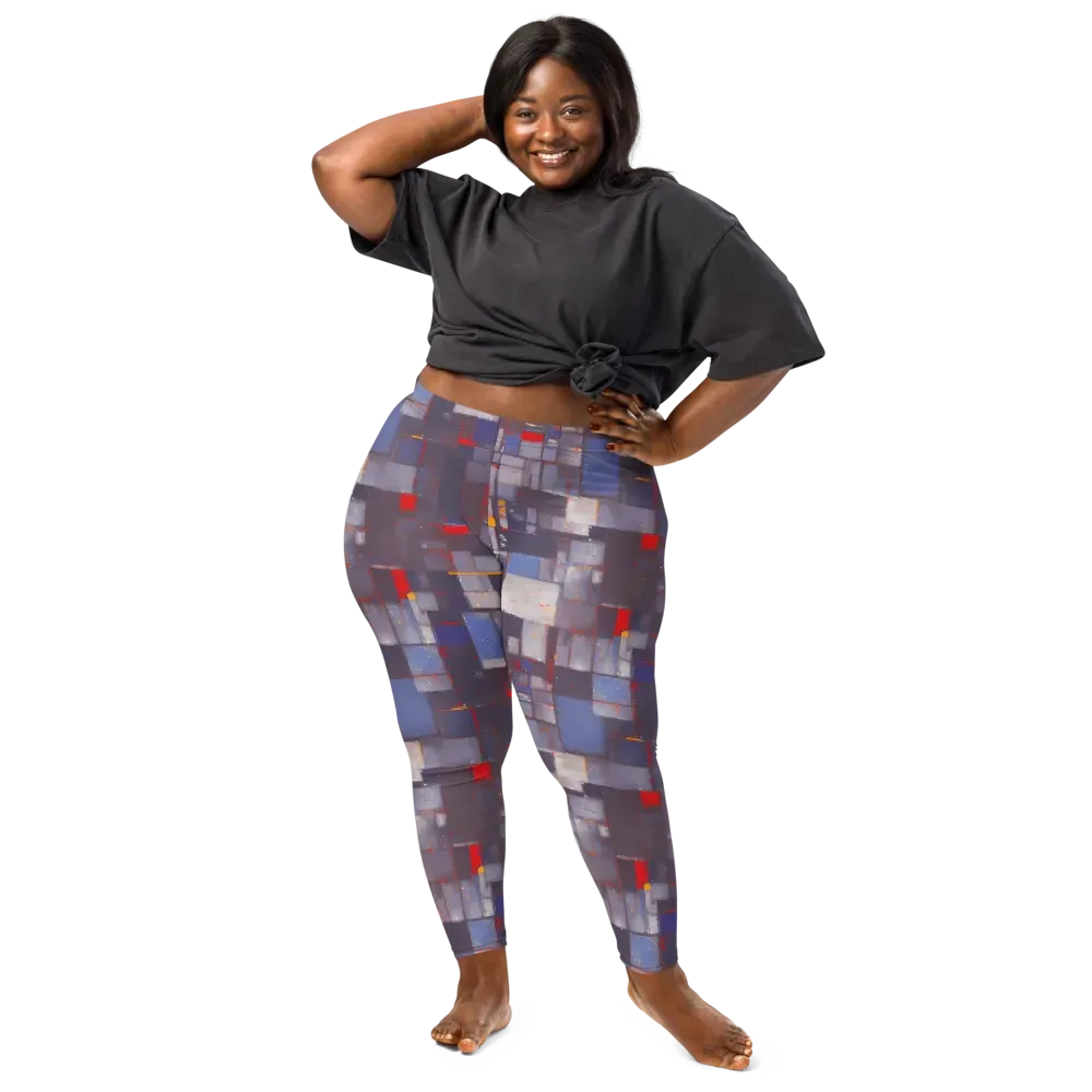 Cubist Rhythm on Leggings — Front