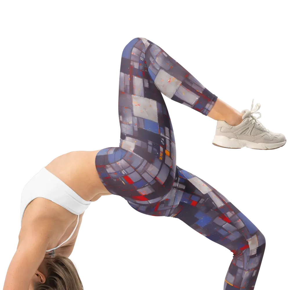 Cubist Rhythm on Leggings — Right