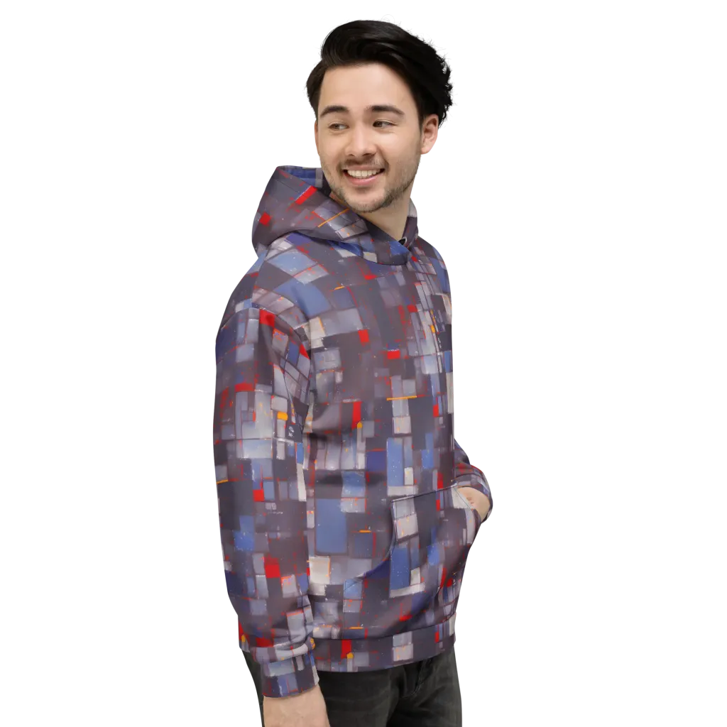 Cubist Rhythm on Hoodie — Right