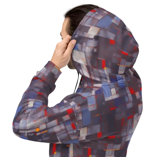 Cubist Rhythm on a Hoodie