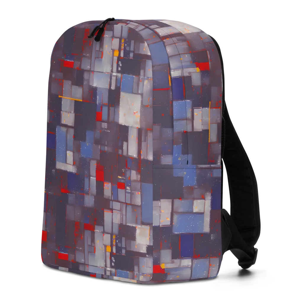 Cubist Rhythm on Minimalist Backpack — Left