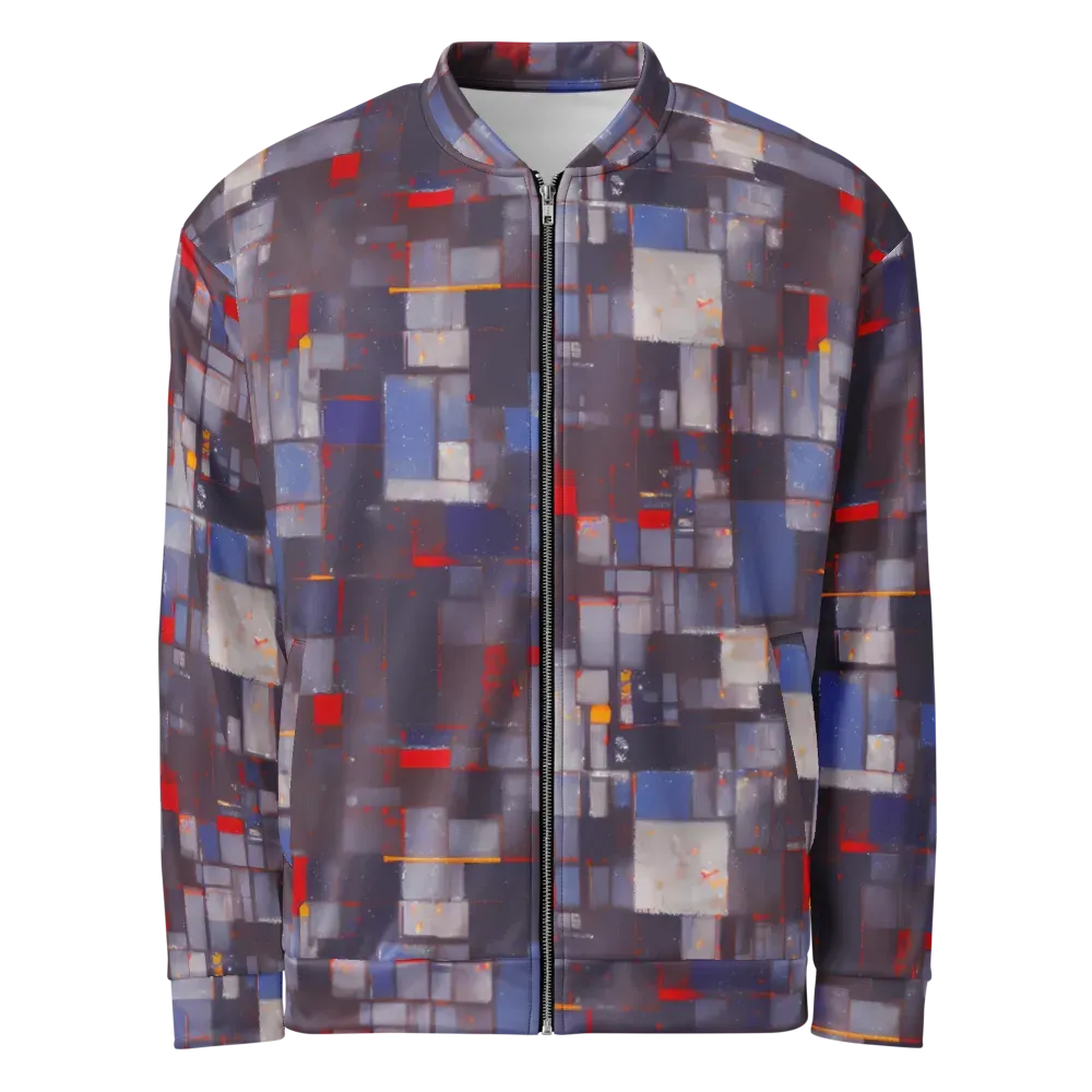 Cubist Rhythm on Bomber Jacket — Front