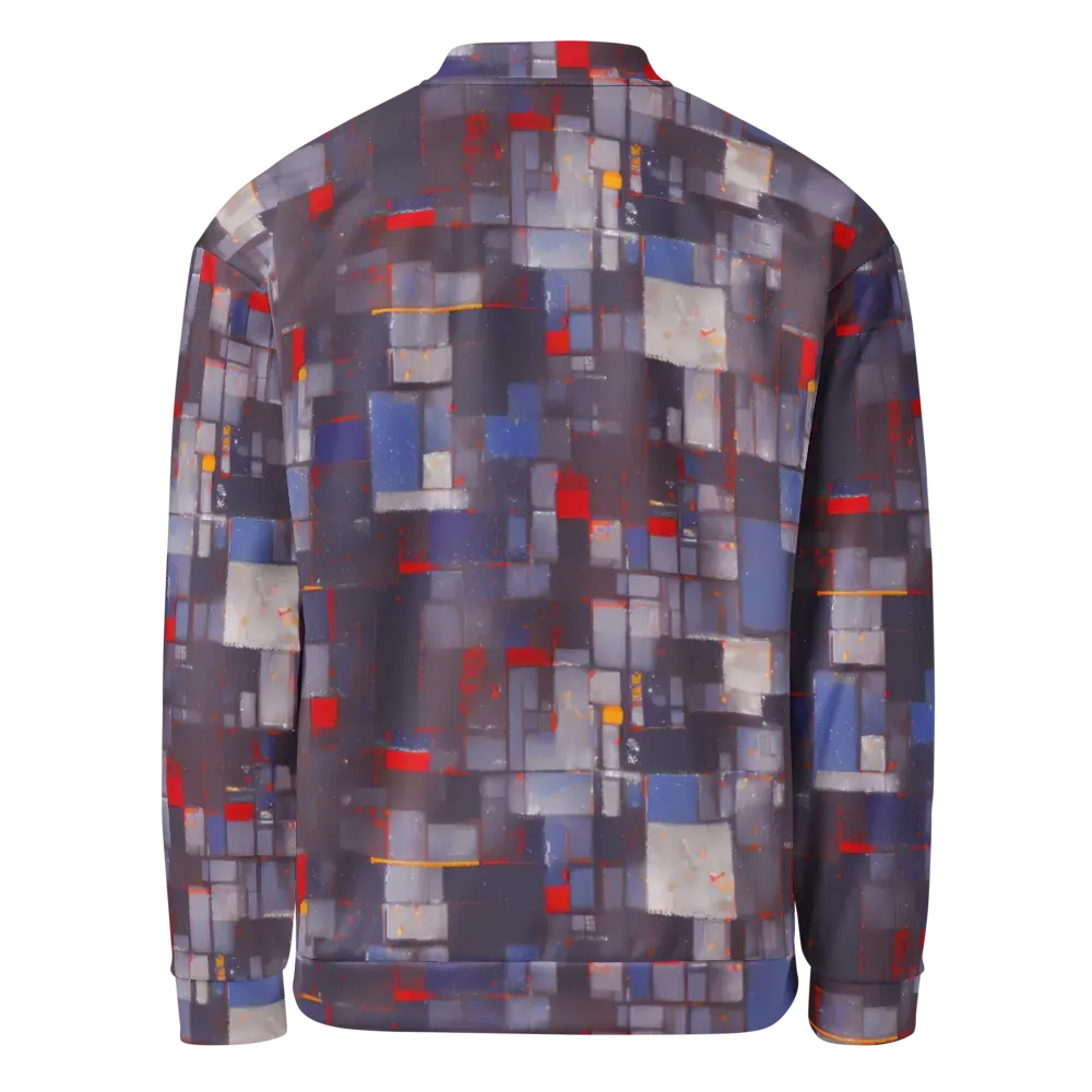 Cubist Rhythm on Bomber Jacket — Back