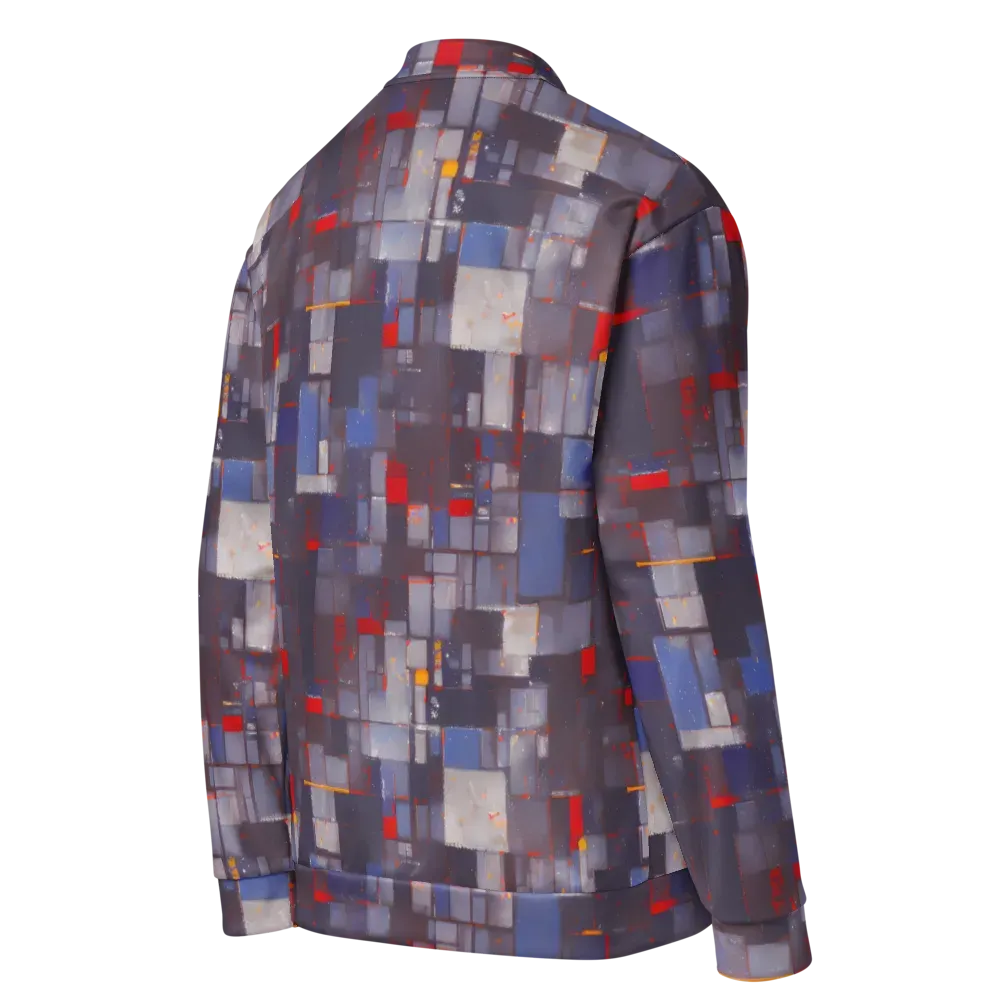 Cubist Rhythm on Bomber Jacket — Right Back