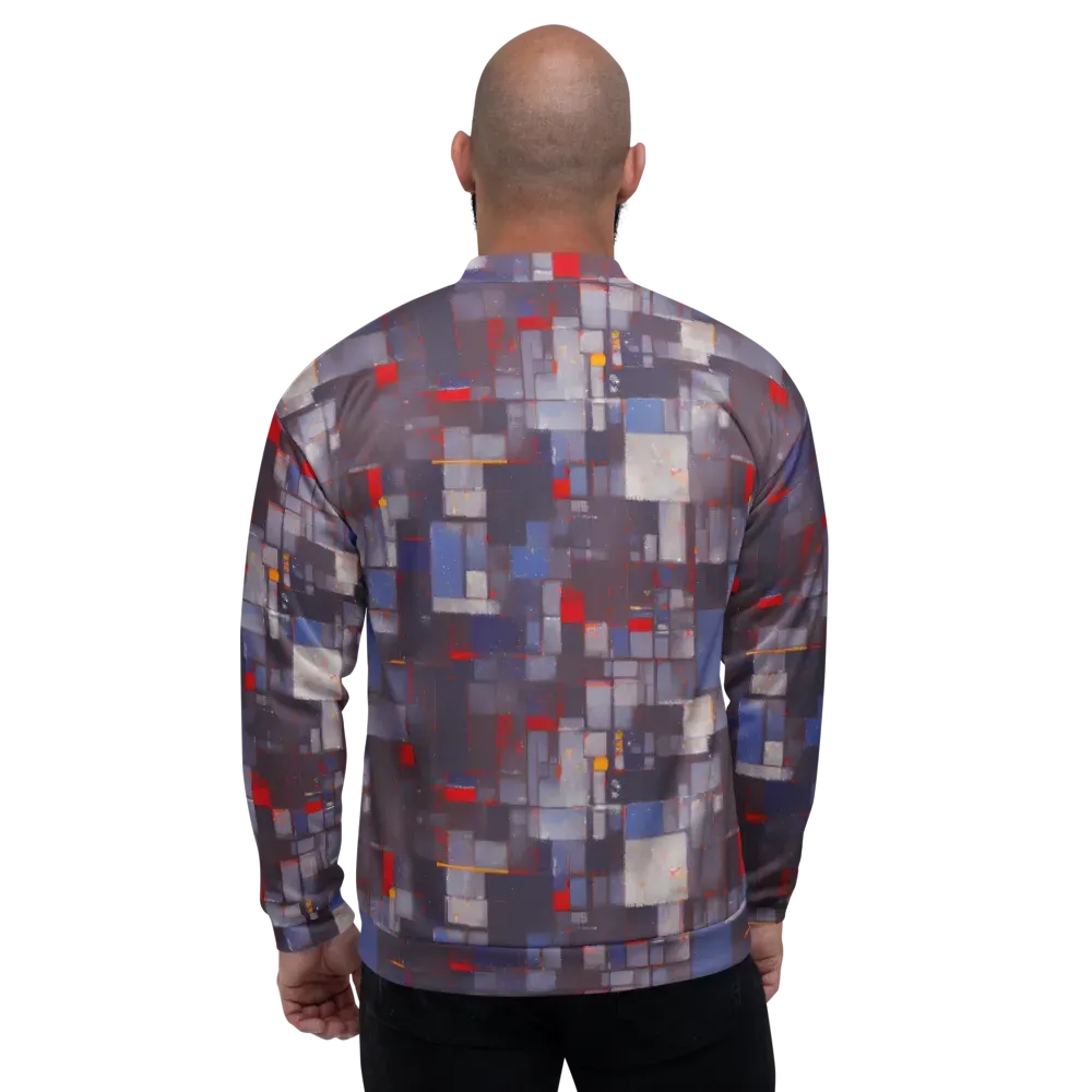 Cubist Rhythm on Bomber Jacket — Back