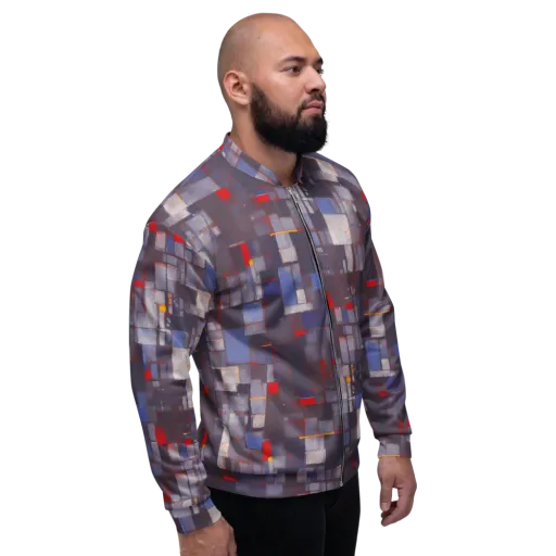 Cubist Rhythm on a Bomber Jacket