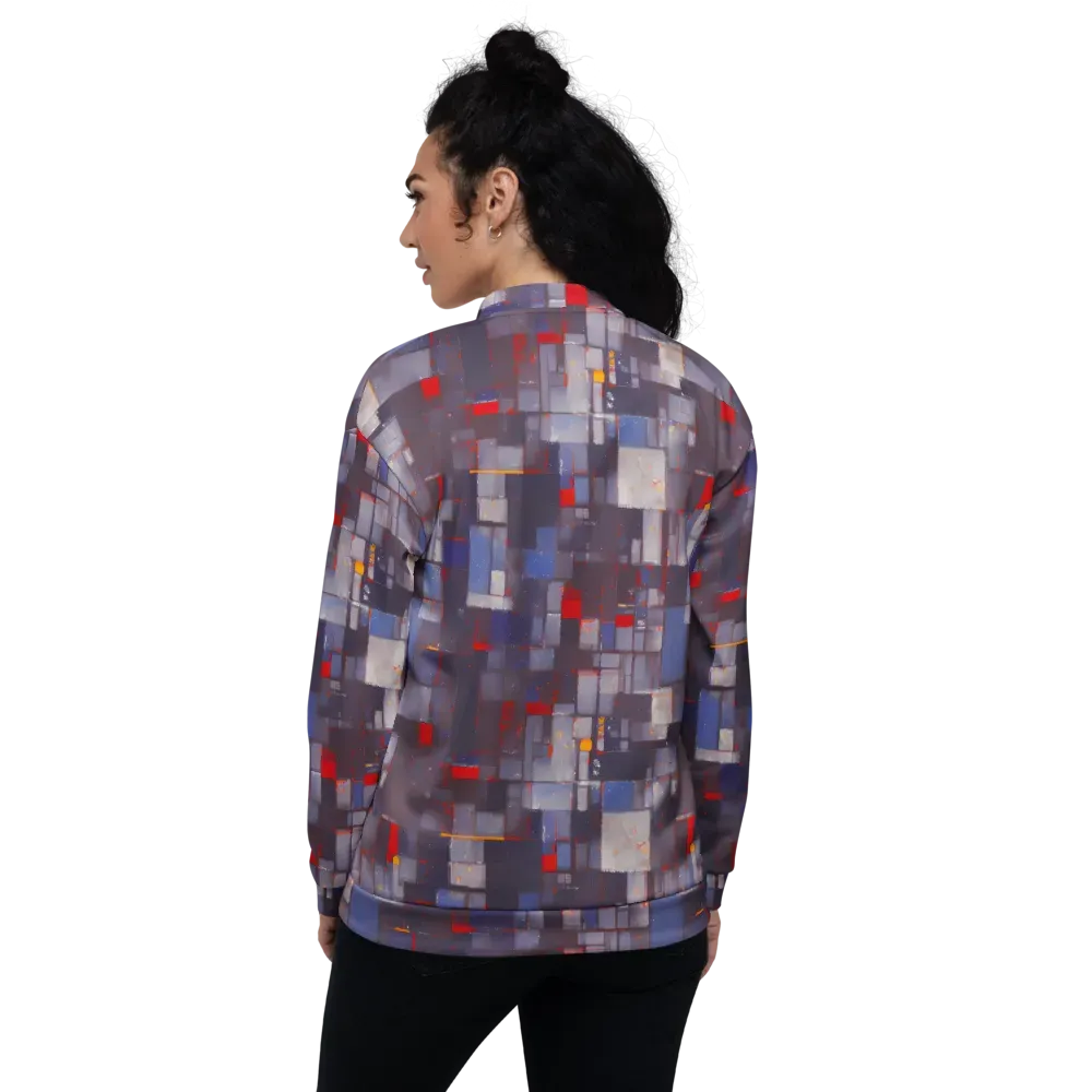 Cubist Rhythm on Bomber Jacket — Back