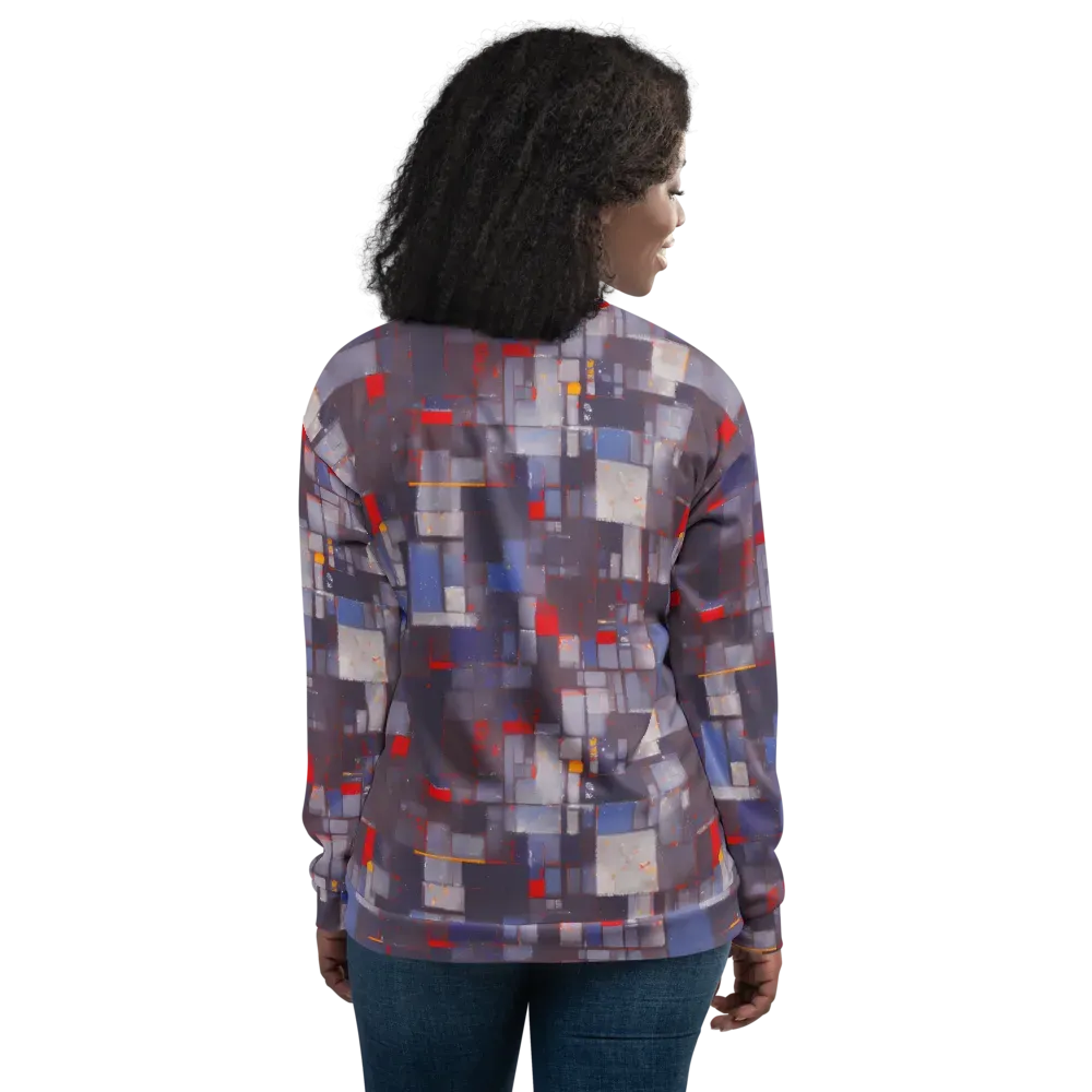 Cubist Rhythm on Bomber Jacket — Back