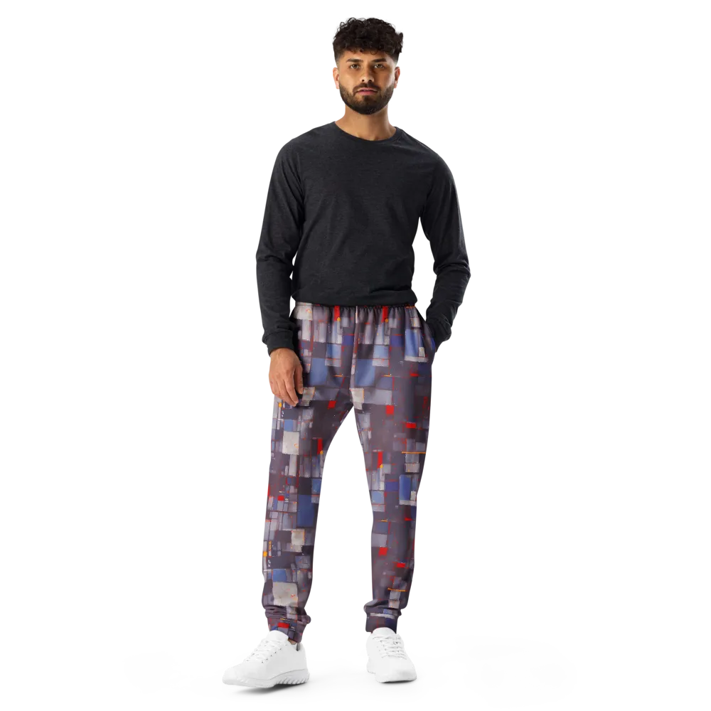Cubist Rhythm on Men's Joggers — Front