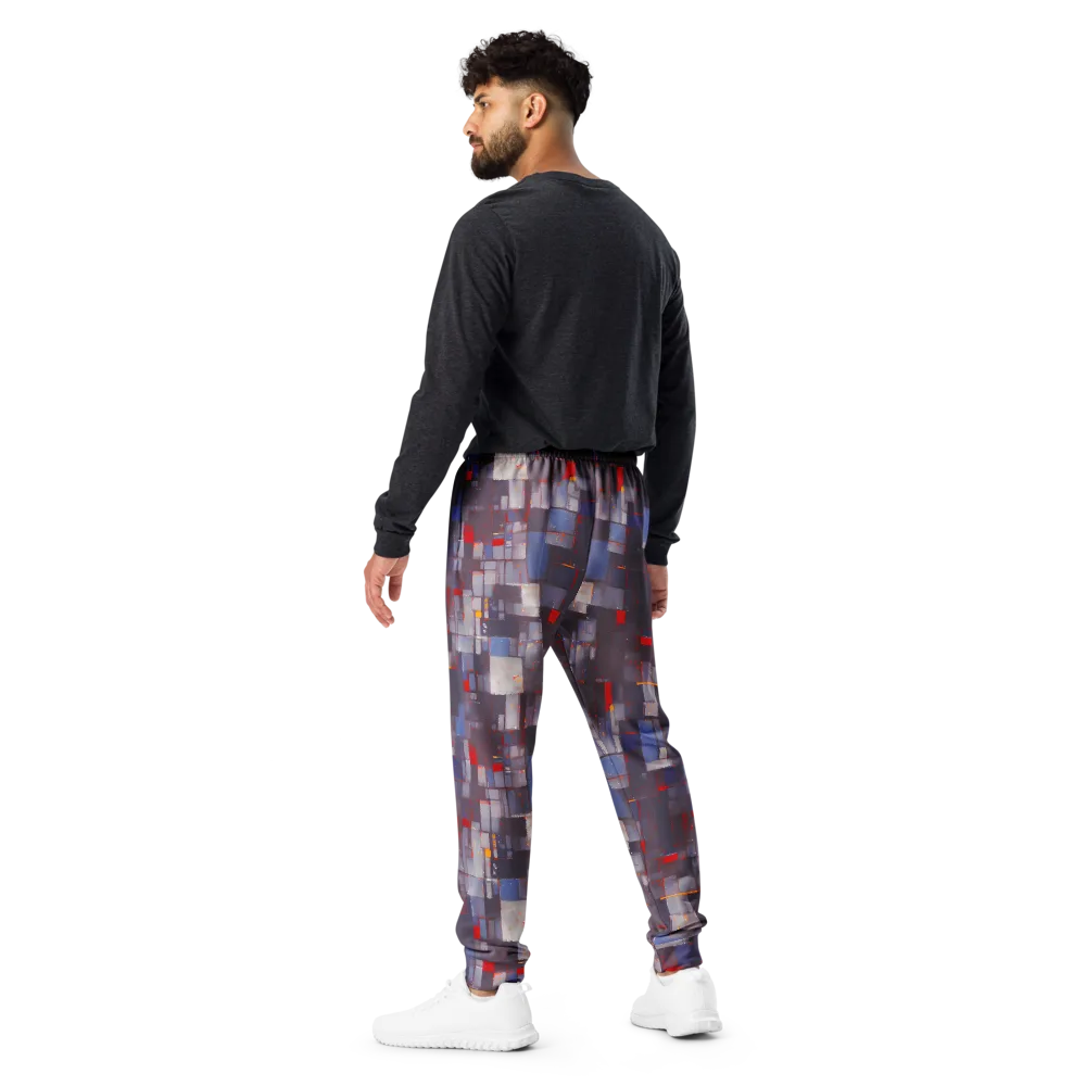 Cubist Rhythm on Men's Joggers — Back