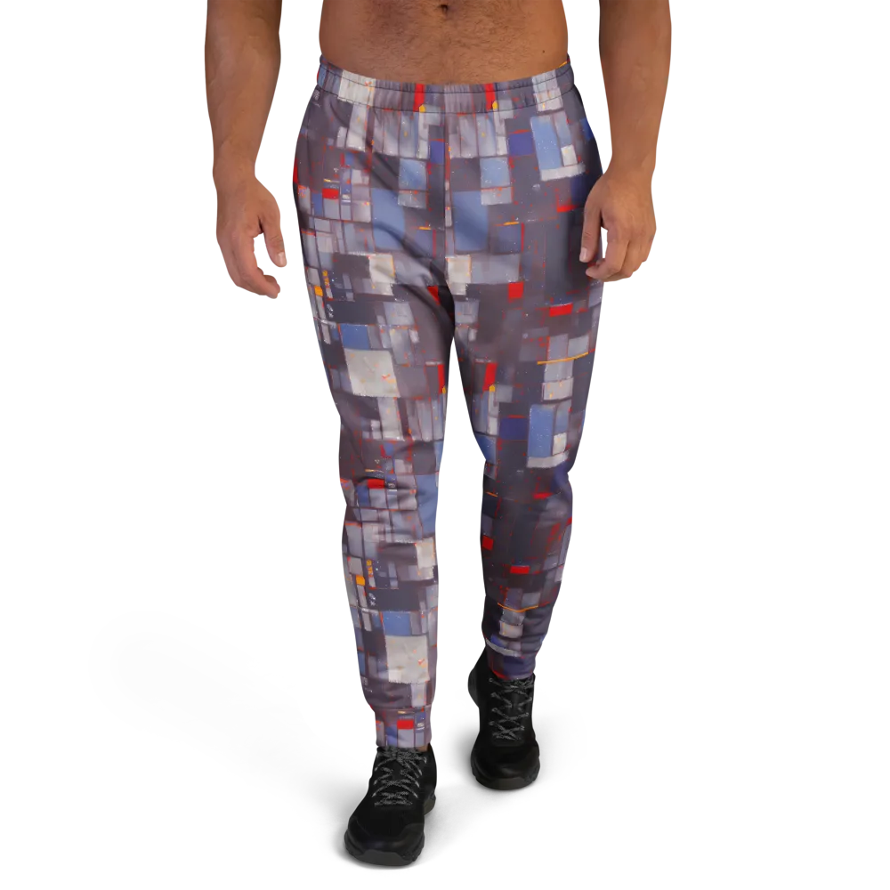 Cubist Rhythm on Men's Joggers — Front