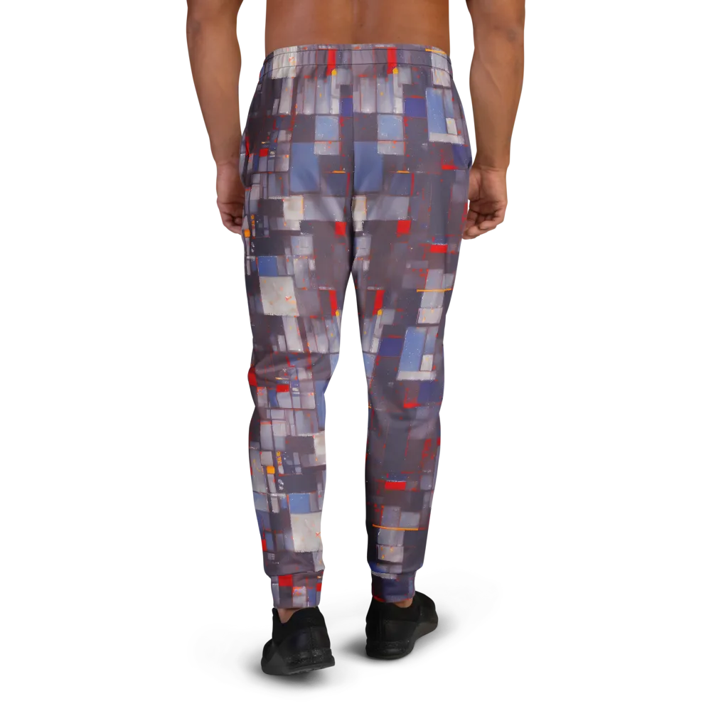 Cubist Rhythm on Men's Joggers — Back