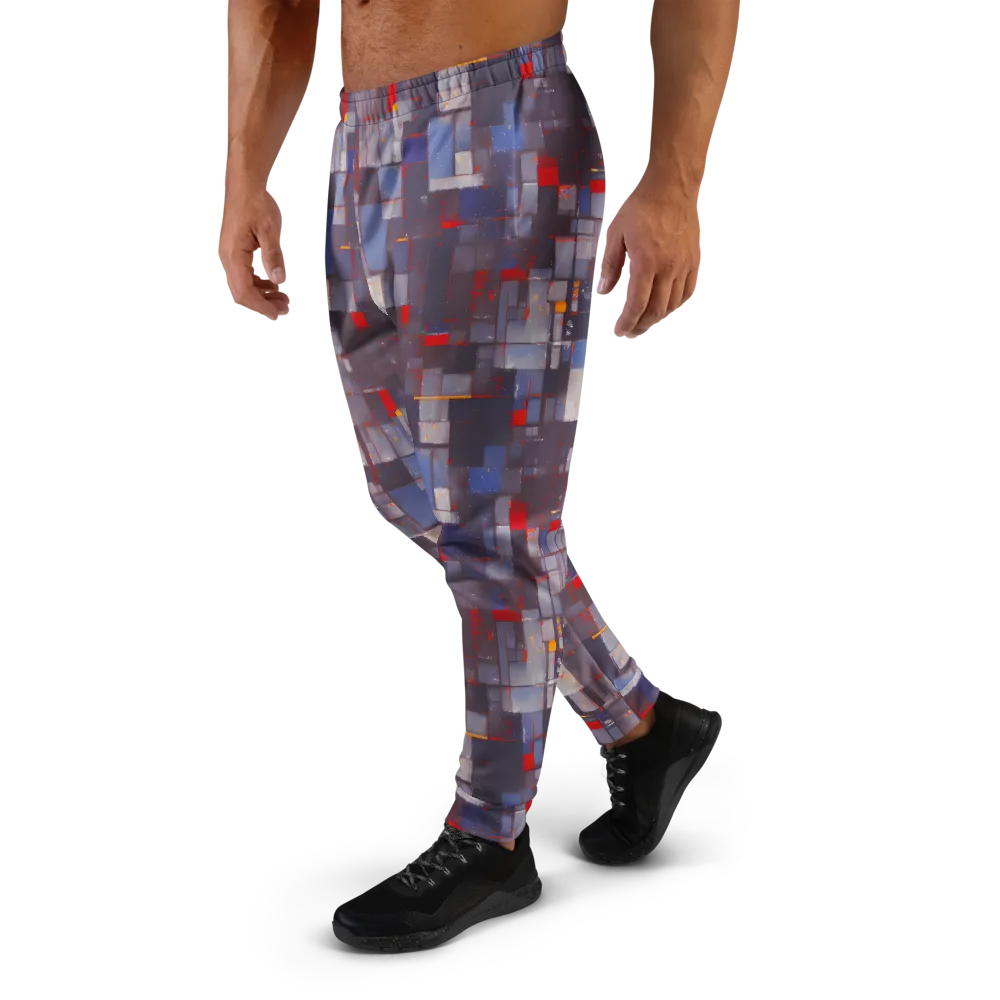Cubist Rhythm on Men's Joggers — Left
