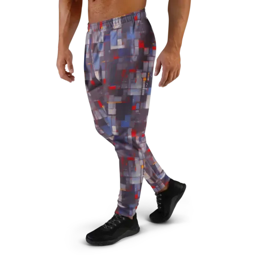 Cubist Rhythm on a Men's Joggers