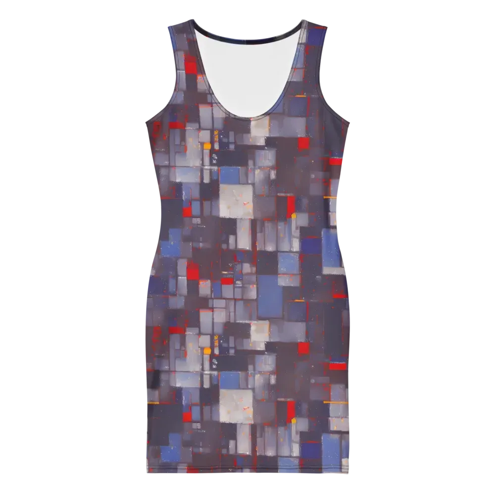 Cubist Rhythm on Bodycon Dress — Front