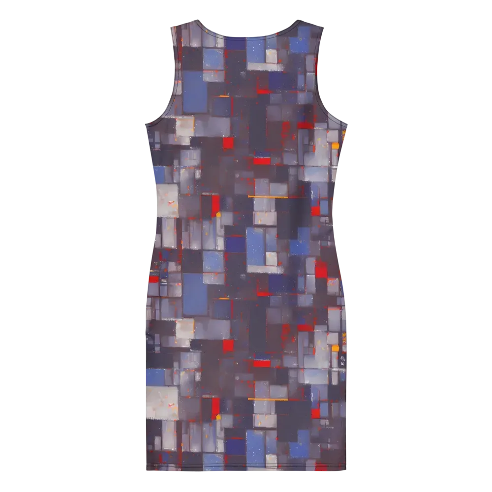Cubist Rhythm on Bodycon Dress — Back