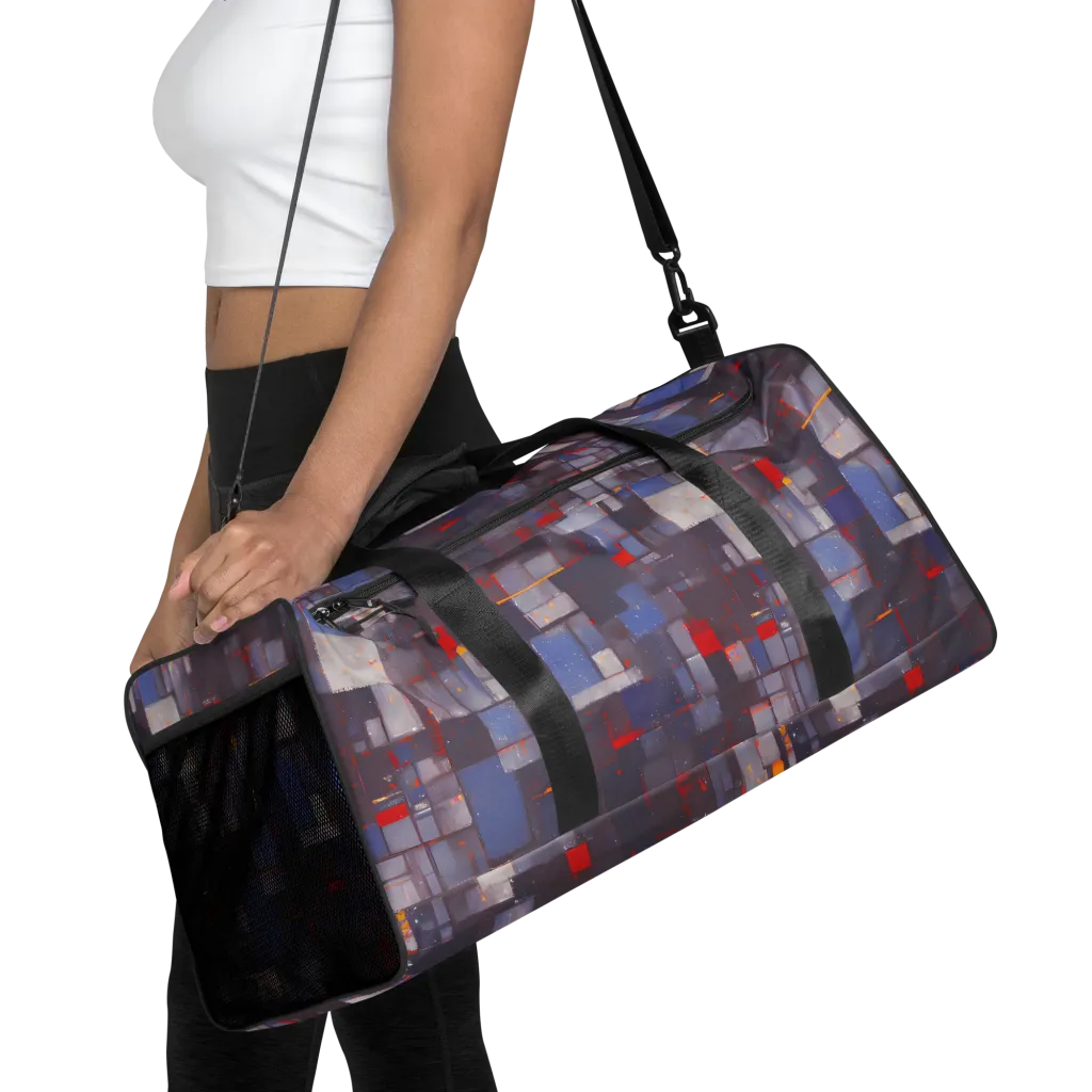 Cubist Rhythm on Duffle Bag — Front