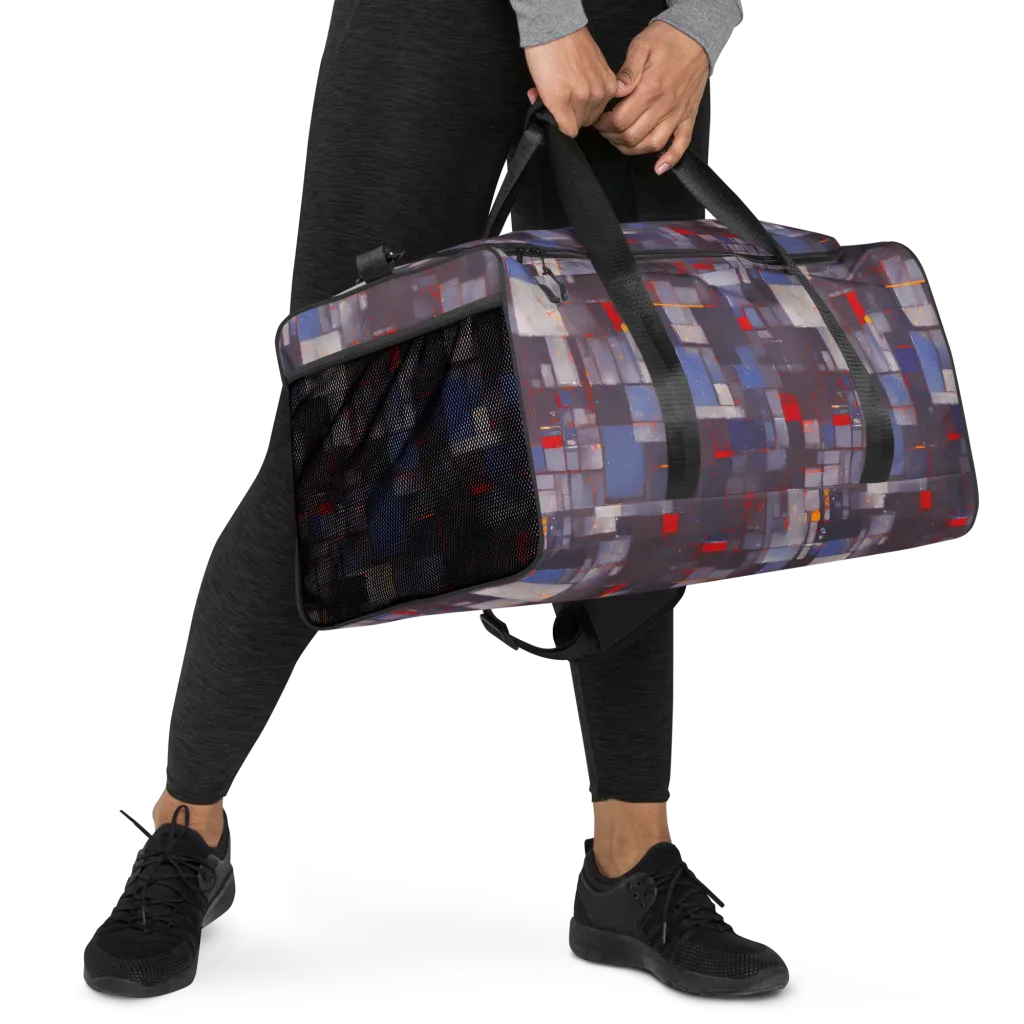 Cubist Rhythm on Duffle Bag — Right Front