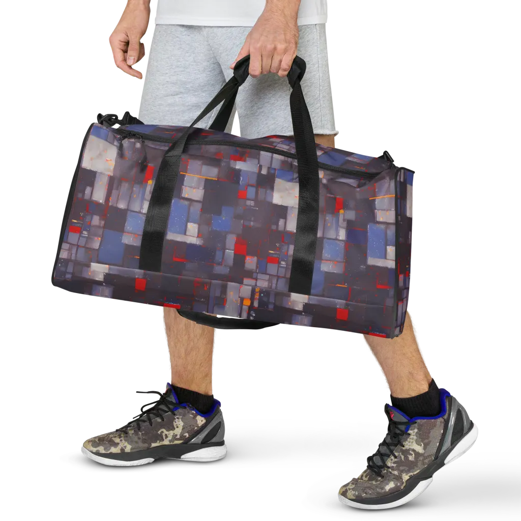 Cubist Rhythm on Duffle Bag — Front