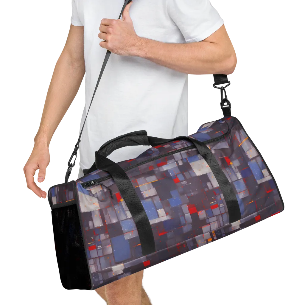Cubist Rhythm on Duffle Bag — Right Front