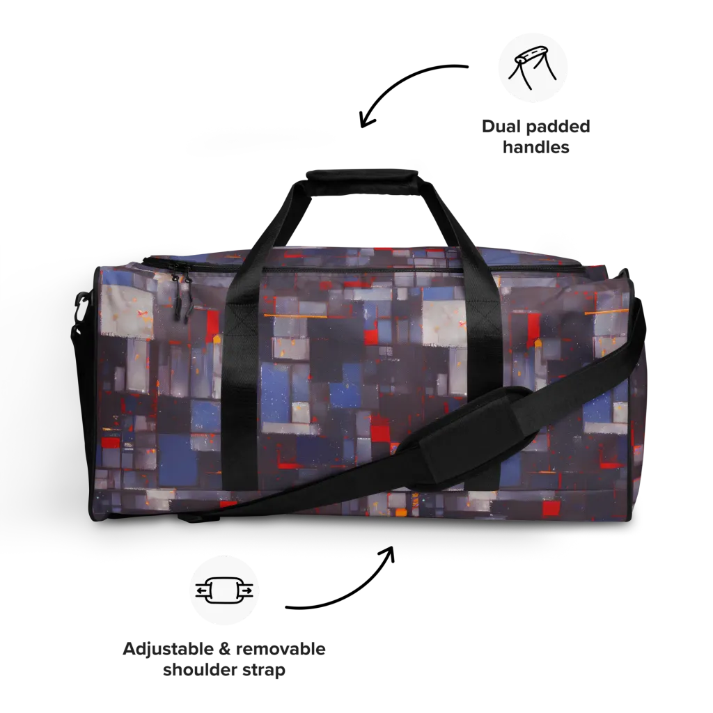 Cubist Rhythm on Duffle Bag — Front