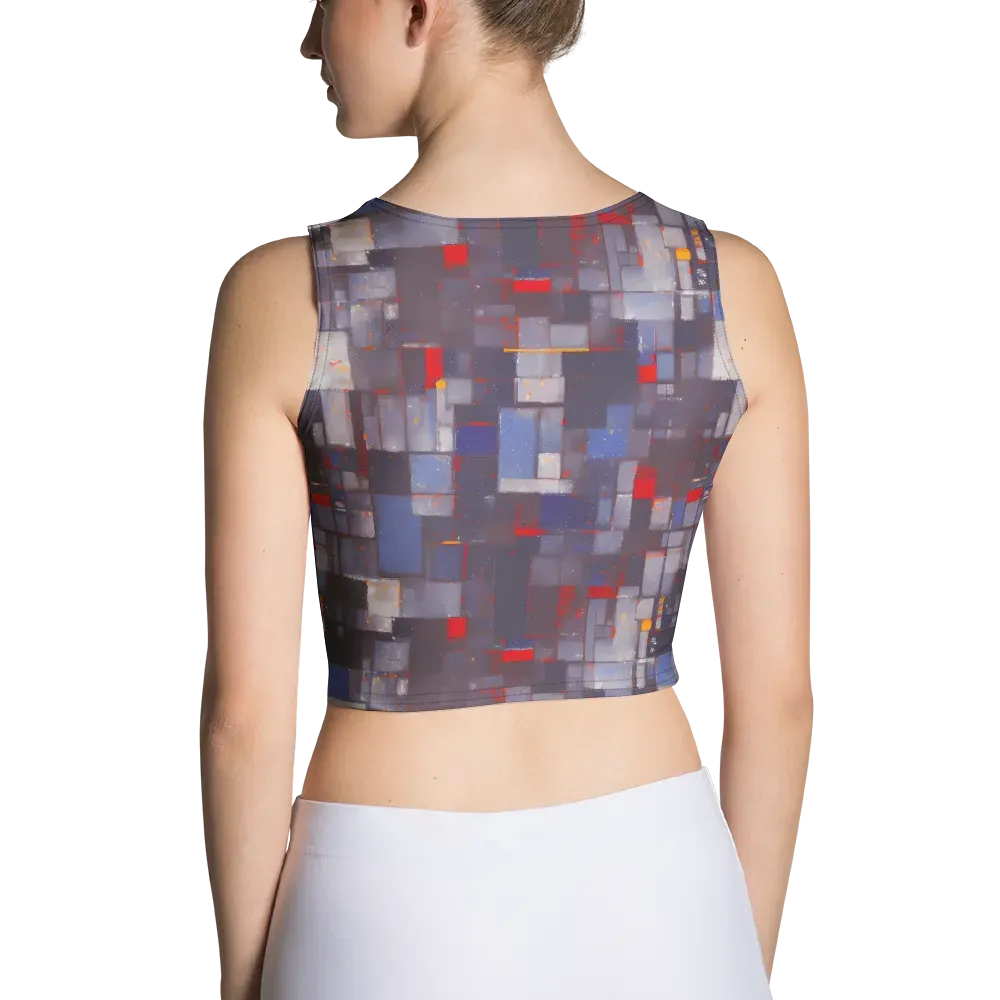 Cubist Rhythm on Crop Top — Back
