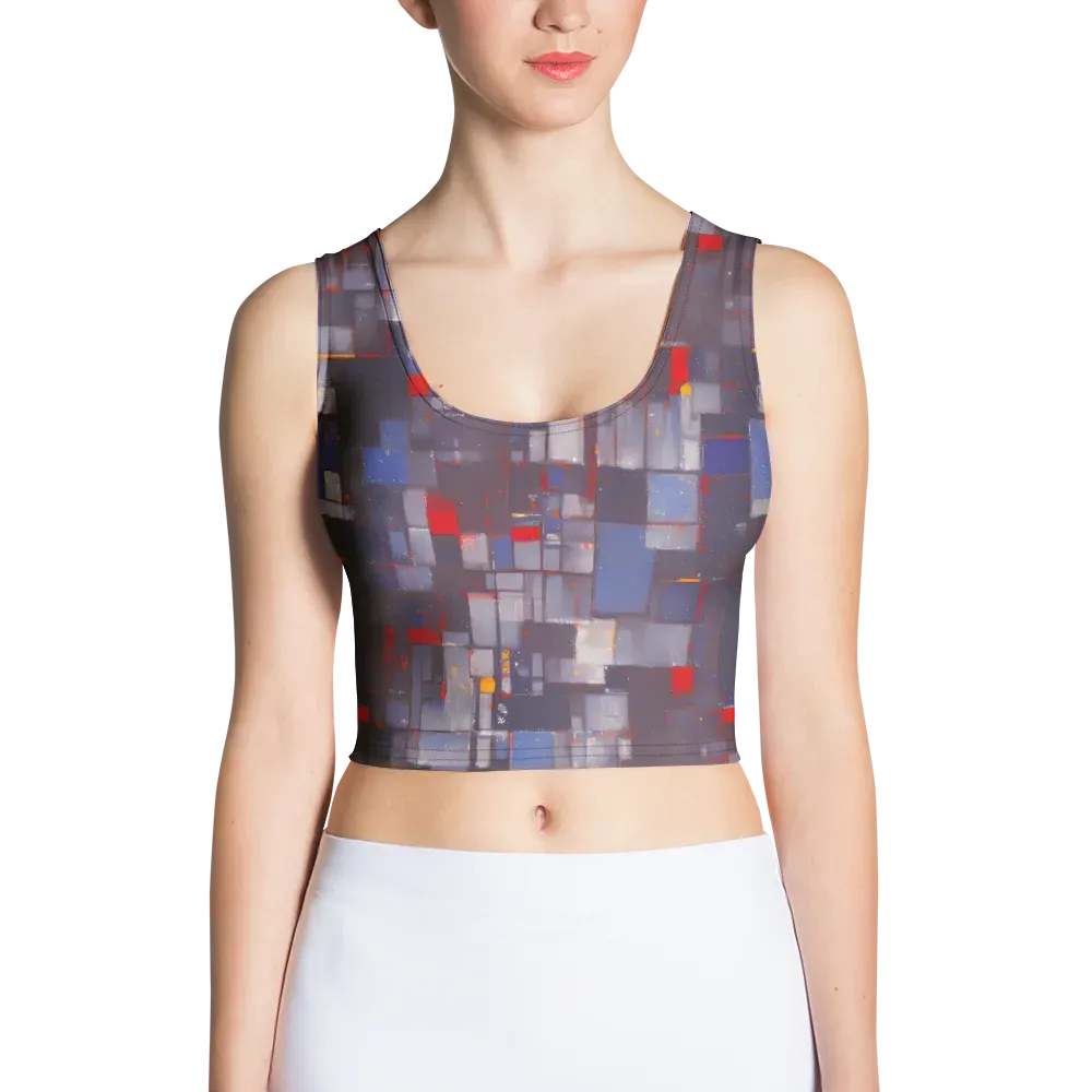 Cubist Rhythm on Crop Top — Front