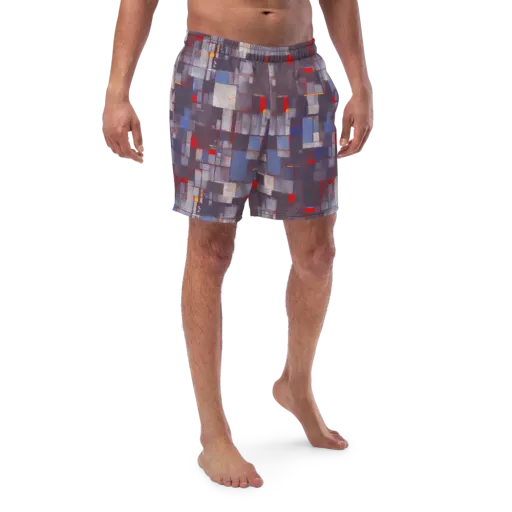Cubist Rhythm on a Swim Trunks