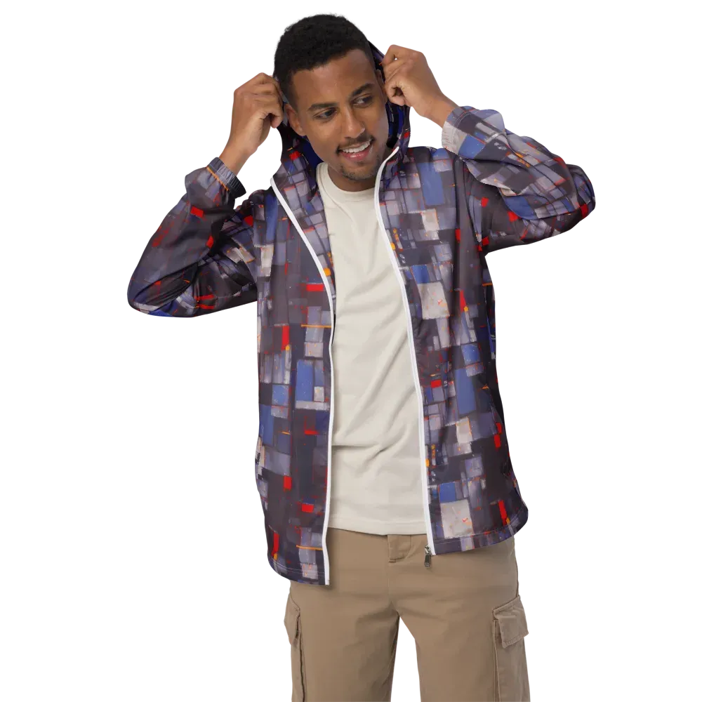 Cubist Rhythm on Men's Windbreaker — Front