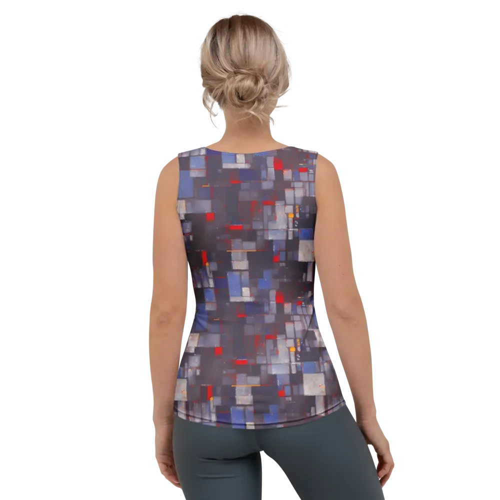 Cubist Rhythm on Women's Tank Top — Back