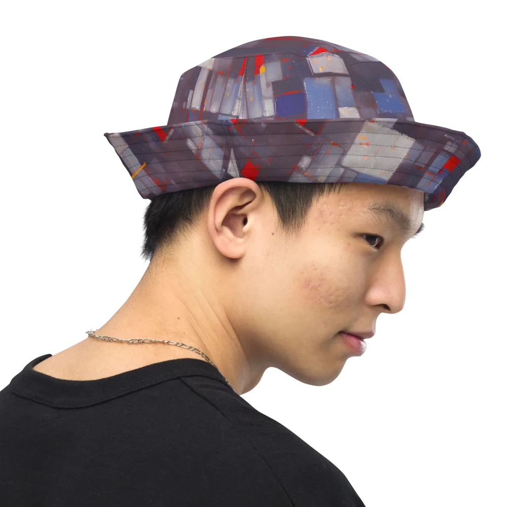 Cubist Rhythm on Reversible Bucket Hat — Right Outside