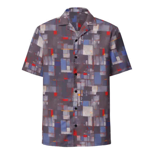 Cubist Rhythm on a Button Shirt