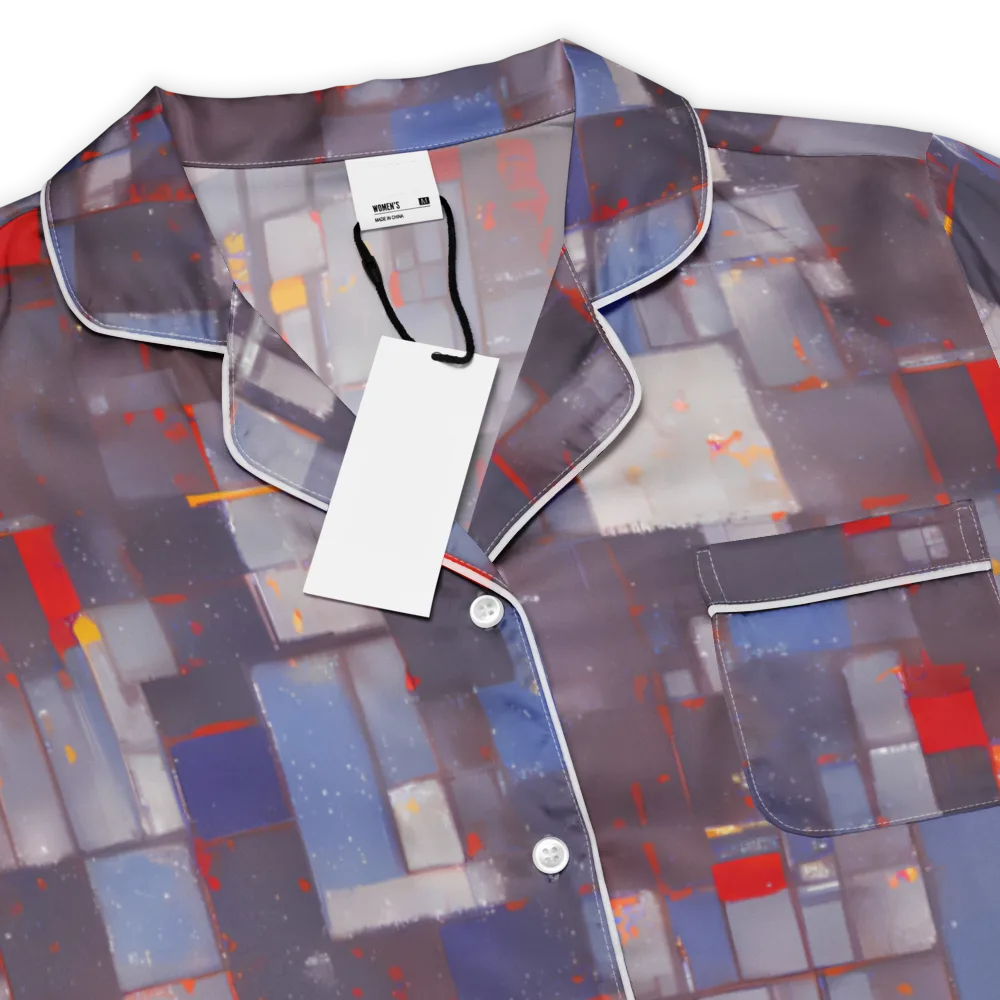 Cubist Rhythm on Women's Short Sleeve Pajama Top — Product details