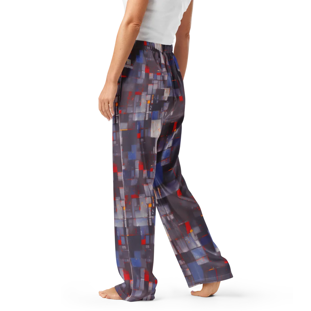 Cubist Rhythm on Women's Pajama Pants — Left