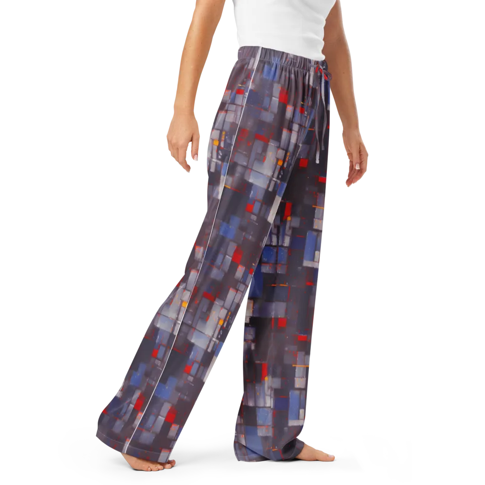 Cubist Rhythm on Women's Pajama Pants — Right Front